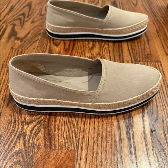 PRADA SPORT CANVAS SLIP-ON ESPADRILLES KHAKI LOAFER - Retail $495 - Picture 2 of 8